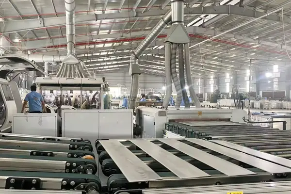 PVC flooring online process monitoring